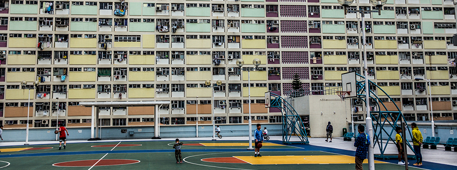 Sportplatz in Hong Kong, China.