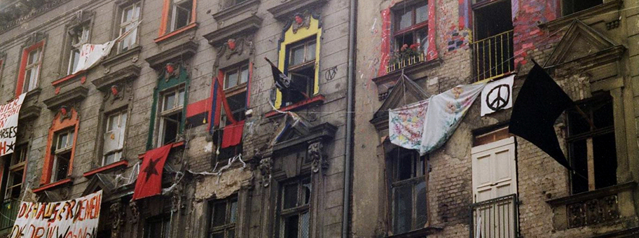 OstBerlin, Besetzte Häuser, Mainzer Strasse, Juni 1990.