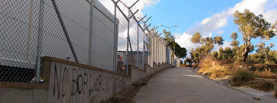 Das Flüchtlingscamp Moria auf Lesbos.