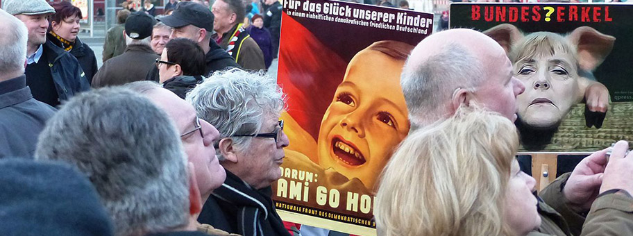 PEGIDA Demonstration Dresden, März 2015.
