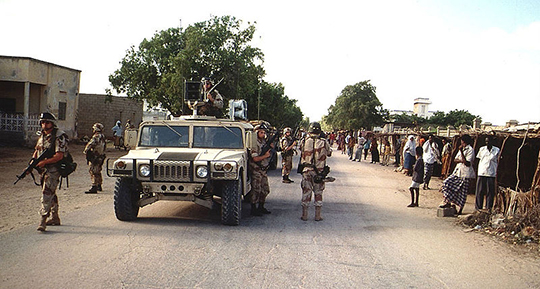 Soldaten der US-Armee in Kismayo, Somalia.