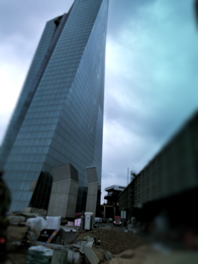 Baustelle der EZB in Frankfurt