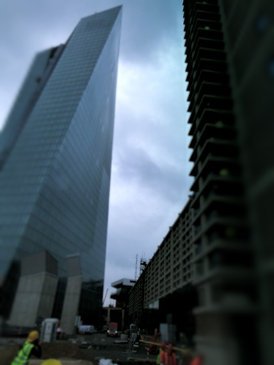 Baustelle der EZB in Frankfurt