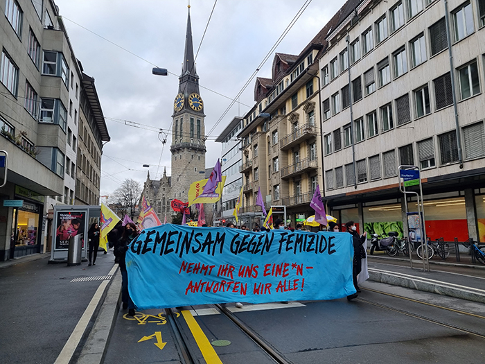 Zürich: Demo gegen Femizide