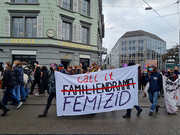 Zürich: Demo gegen Femizide