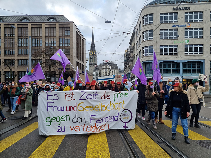 Zürich: Demo gegen Femizide