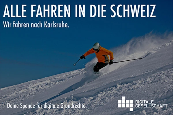 Spendenaufruf der digitalen Gesellschaft.