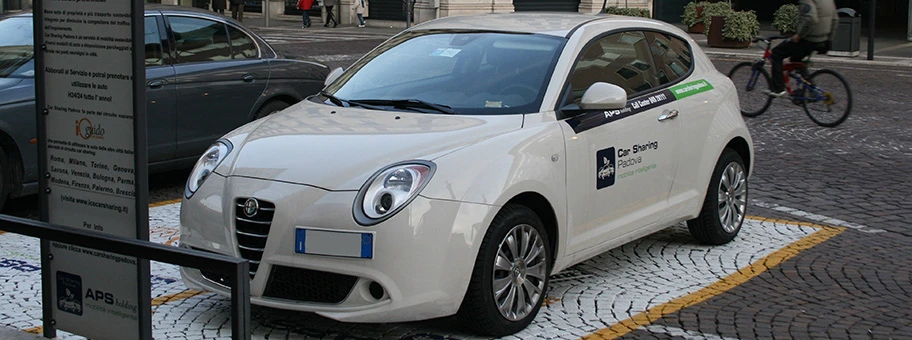 Car-Sharing in Padova, Italien.