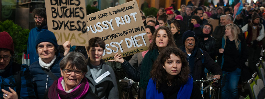 Demo am Frauentag in Basel 2019.