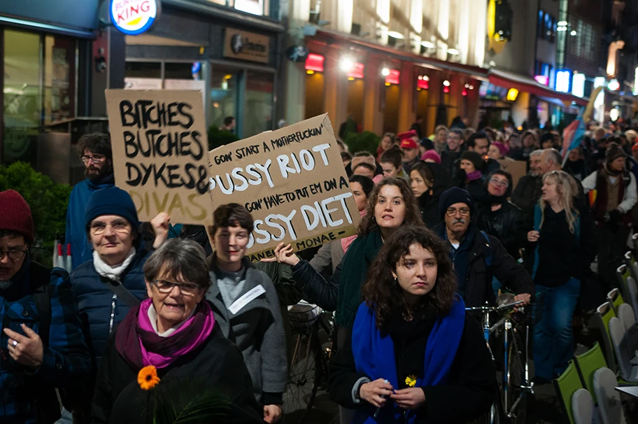 Demo am Frauentag in Basel 2019.