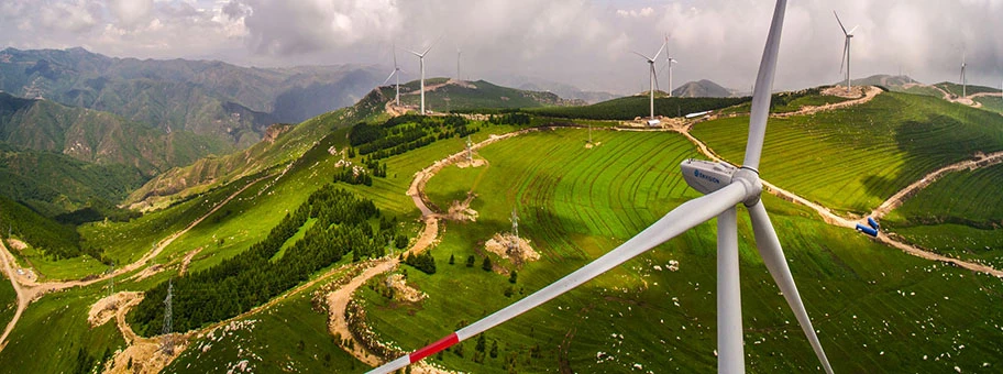 Windparkanlage in Shanxi, China.