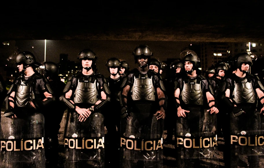 Brasilianische Polizeieinheit in São Paulo.