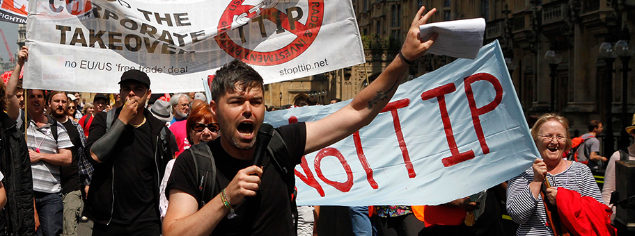 TTIP-Protest in London.