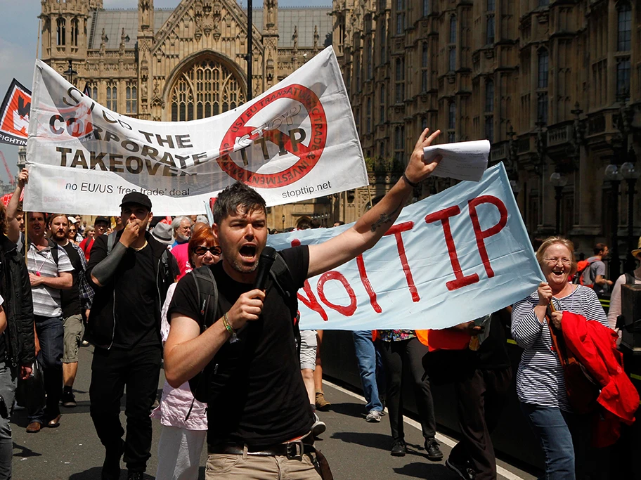 TTIP-Protest in London.