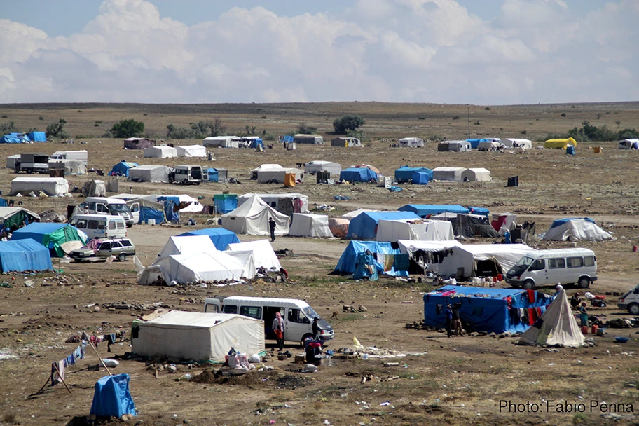 Syrisches Flüchtlingslager in Cappadocia, Türkei.