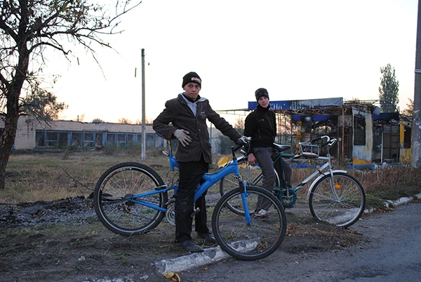 Kriegsspuren im Donbass.