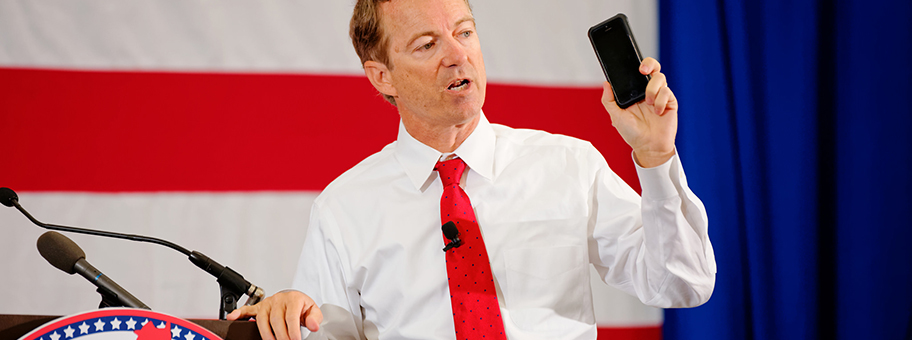 Rand Paul bei einer Rede in New Hampshire.