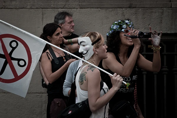 Proteste in Barcelona gegen die Troika, 19. Juni 2011.