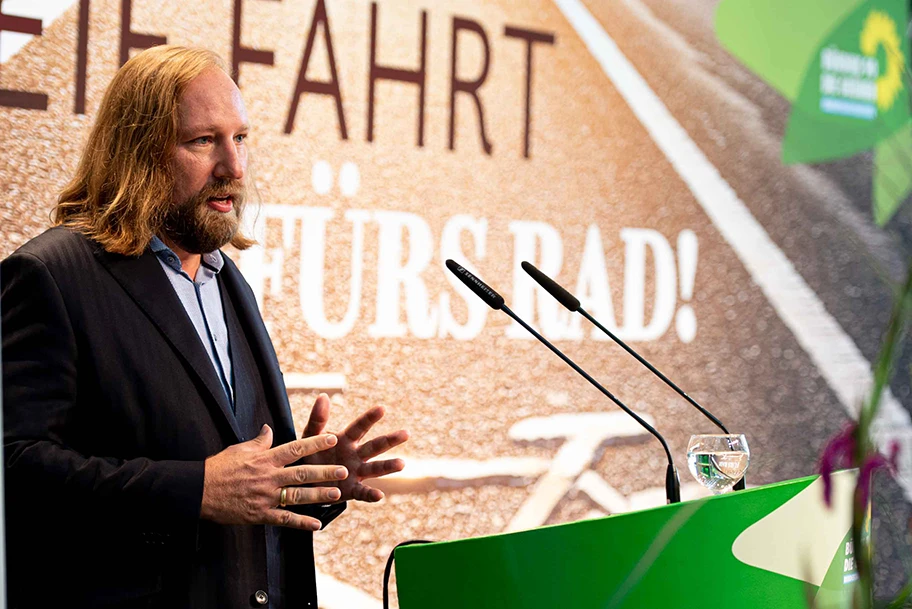 Anton Hofreiter an der Radkonferenz, September 2019.