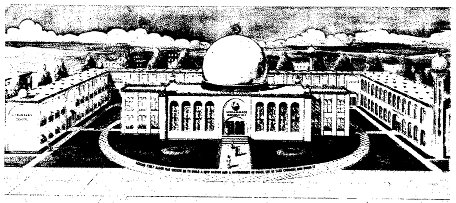 Image from the FBI monograph of the Nation of Islam (1965): An illustration of «An Educational Center».