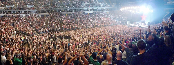 Konzert der Rockband Rage Against the Machine im Target Center von Minneapolis, September 2008.