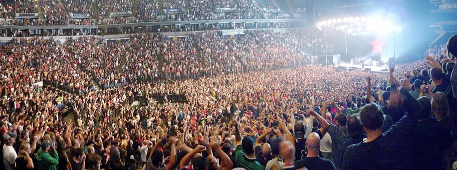 Konzert der Rockband Rage Against the Machine im Target Center von Minneapolis, September 2008.