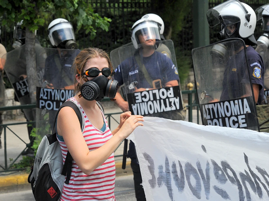 Protest in Griechenland gegen die Sparmassnahmen, Athen, Juni 2011.