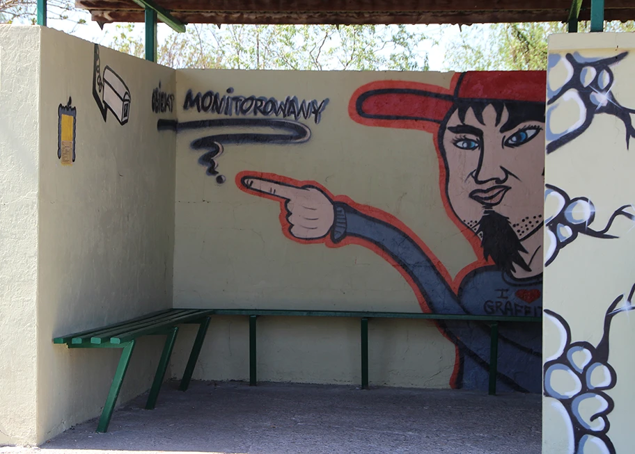 Graffiti in Ściborzyce Wielkie, Polen.