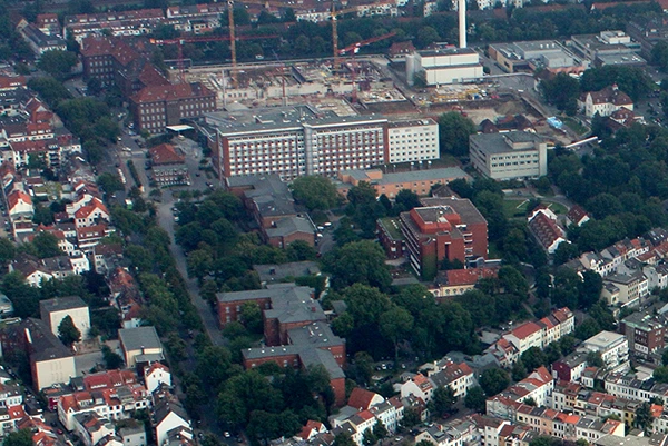 Luftaufnahme des Klinikum Bremen-Mitte.
