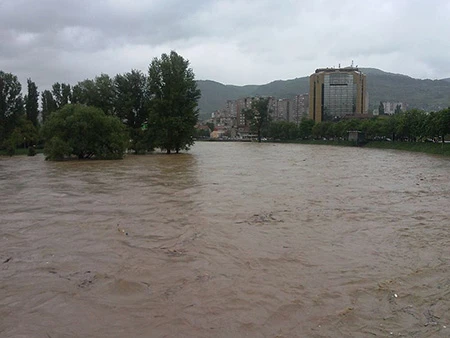 Flut in Zenica, Bosnien, 2014.