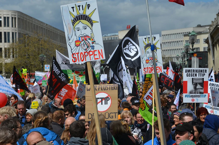 Anti-TTIP-Demonstration in Hannover am 23. April 2016.