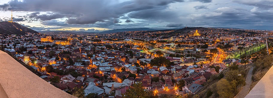 Blick auf Tiflis.