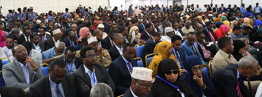 Mitglieder des somalischen Parlaments während den Wahlen zum Präsidentenamt in Mogadischu, Februar 2017.