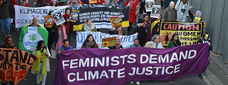 Demo für Klimagerechtigkeit in Bonn, November 2017.