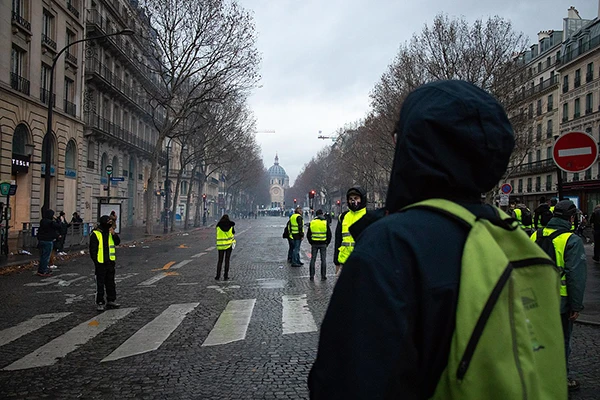 Demonstration der Gelbwesten in Paris am 8. Dezember 2018.