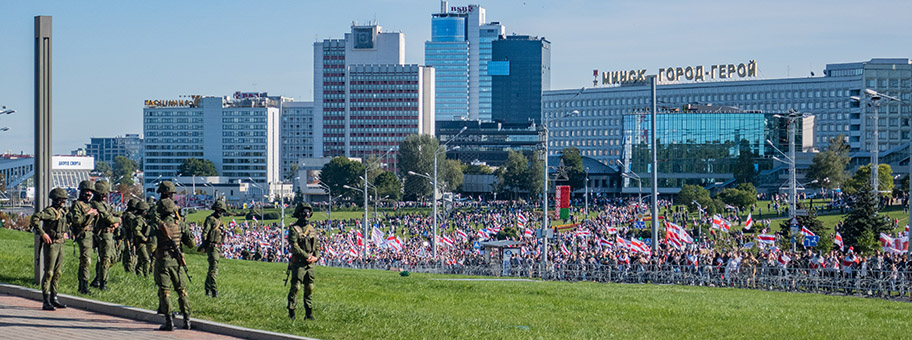 Proteste am 20. September 2020. Minsk, Belarus.