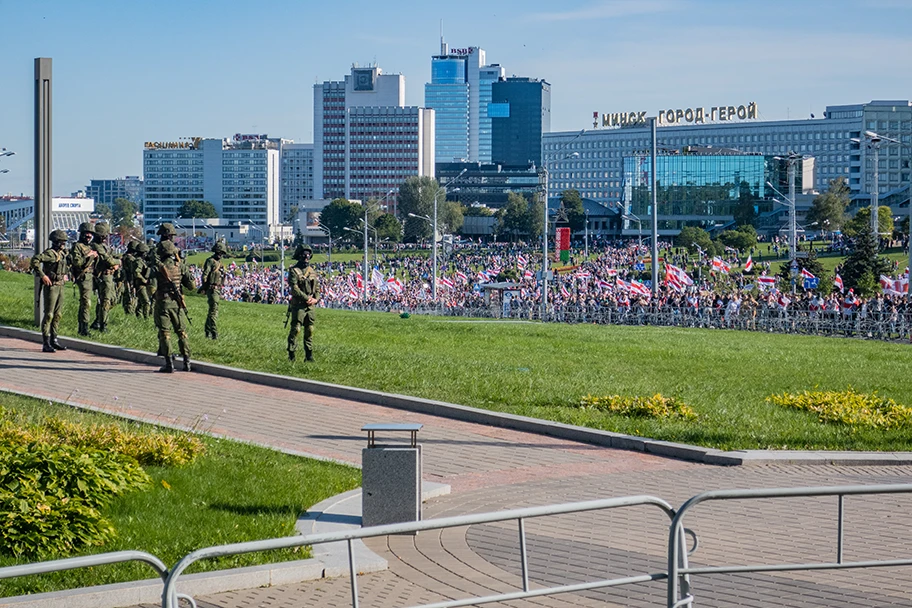 Proteste am 20. September 2020. Minsk, Belarus.