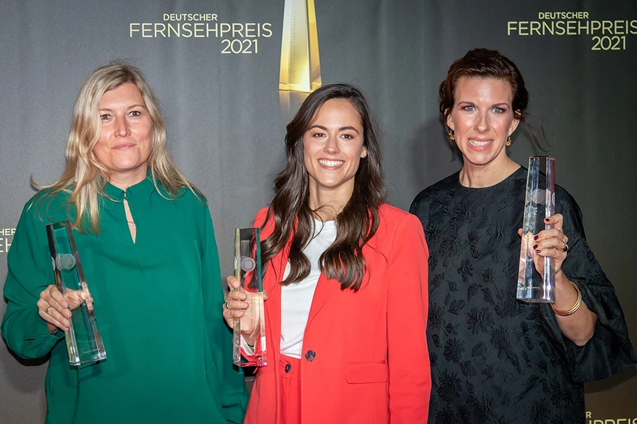 Ein explizit queeres Datingformat ist die Produktion „Princess Charming“. Deutscher Fernsehpreis 2021 für die Macher:innen Kirsten Petersen, Irina Schlauch, Nina Klink.