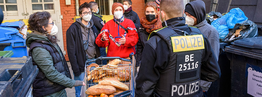 Essen retten in Berlin, Januar 2022.