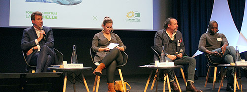 Der Parteivorsitzende der Grünen Partei in Frankreich Yannick Jadot (links), Januar 2022.
