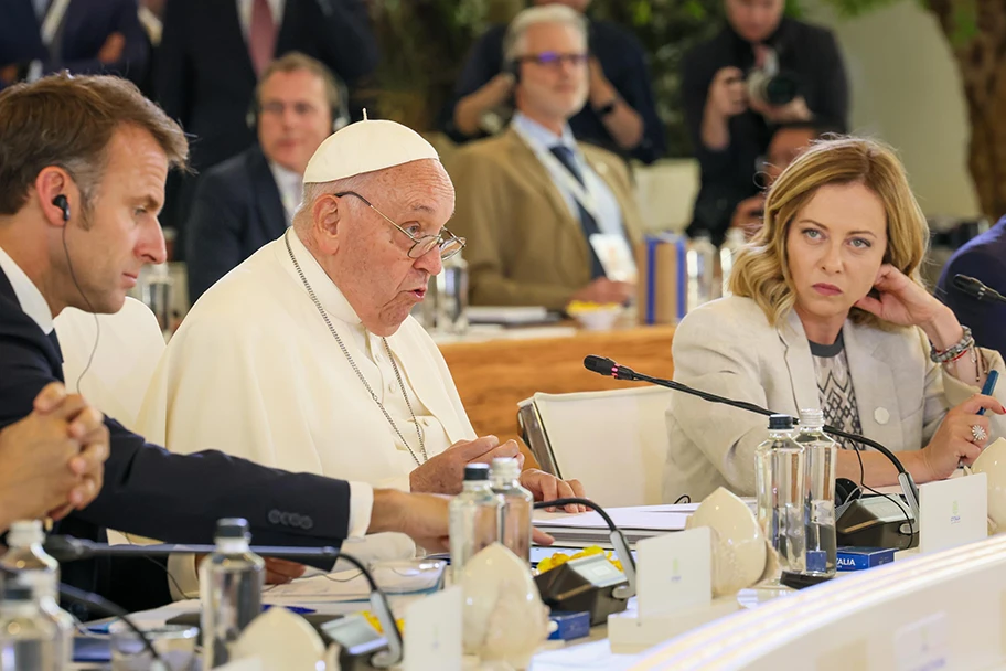 Papst Franziskus am 50. G7-Treffen, 14. Juni 2024.