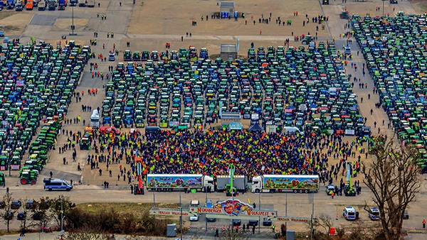 Bauernproteste in Nürnberg, Januar 2024.