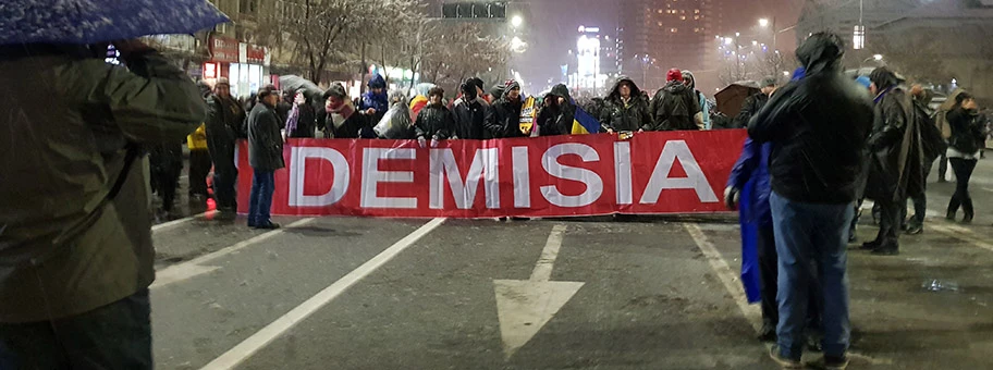 Demonstration gegen Korruption in Bukarest, Januar 2018.