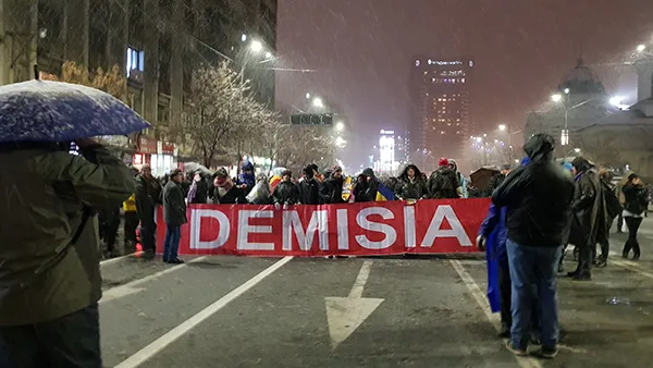 Demonstration gegen Korruption in Bukarest, Januar 2018.