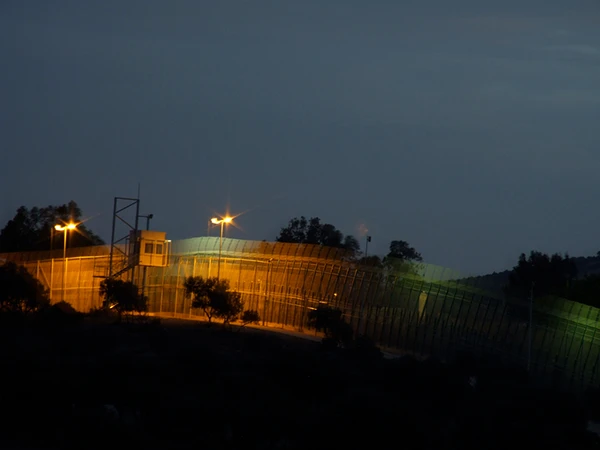 Grenzzaun zwischen Spanien und Marokko in der europäischen Enklave Mellila.