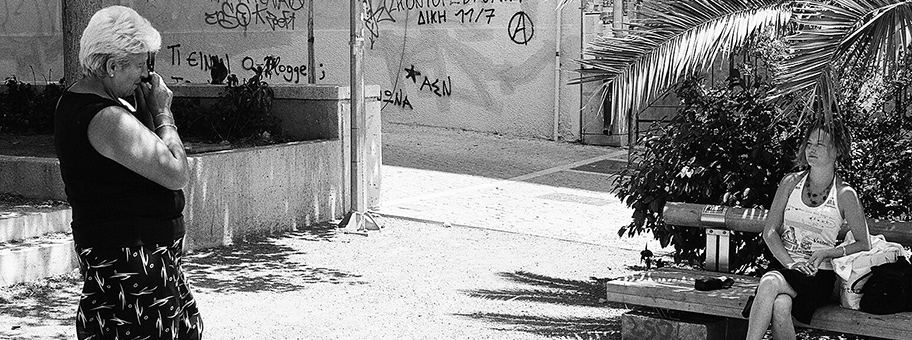 Strassenszene in Athen, Griechenland.