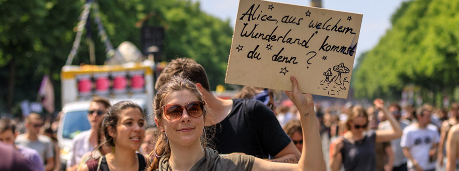Demonstration gegen die AfD in Berlin, Mai 2018.