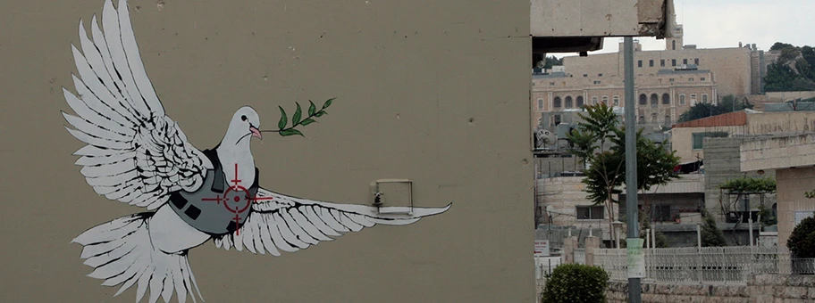 StreetArt von Banksy in Bethlehem.