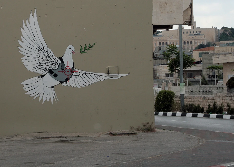 StreetArt von Banksy in Bethlehem.