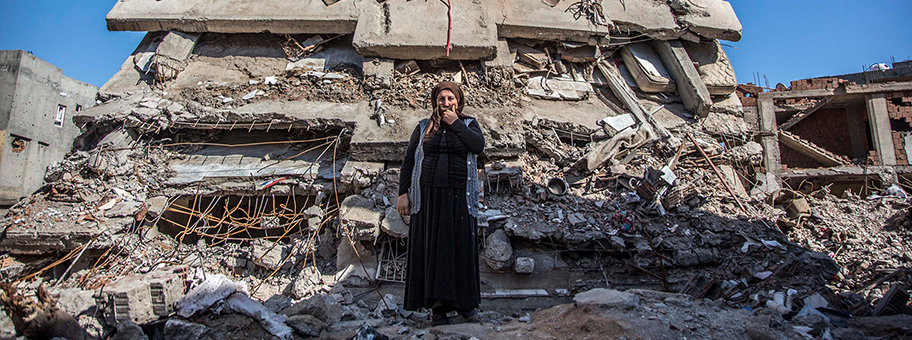 Zerstörtes Wohnhaus in der türkischen Kreisstadt Cizre, März 2016.
